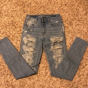 American Eagle Light Wash Jeggings Size 00